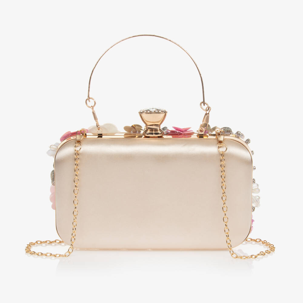 Graci-Girls Pink Flower Clutch Bag (20cm) | Childrensalon