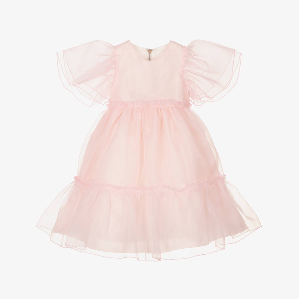 Graci-Girls Pink Organza Dress | Childrensalon