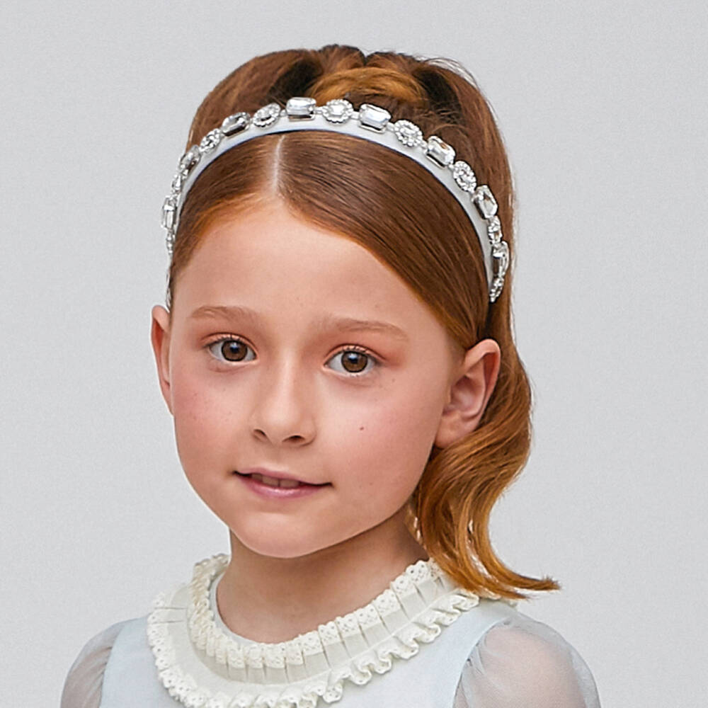 Graci-Girls White Diamanté Hairband | Childrensalon
