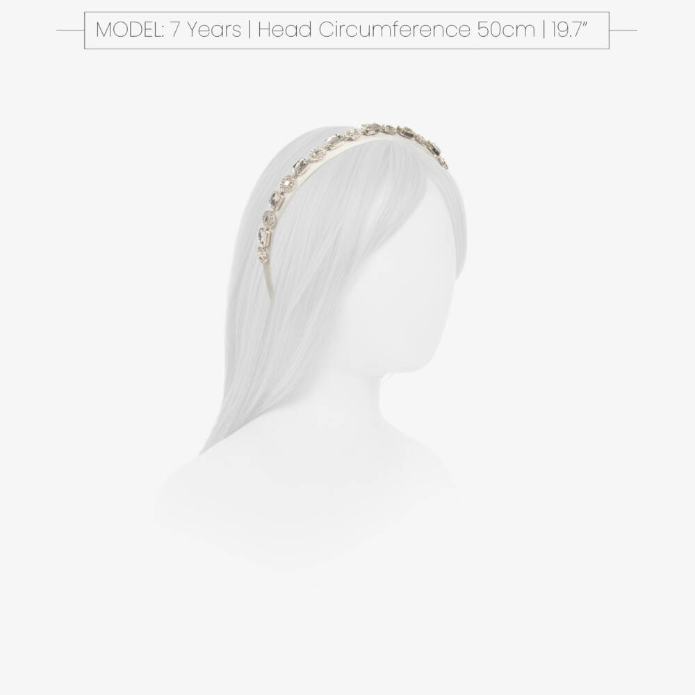 Graci-Girls White Diamanté Hairband | Childrensalon