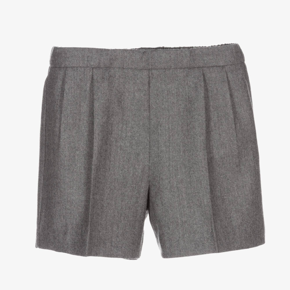 Gucci-Baby Boys Grey Wool & Cashmere Shorts | Childrensalon