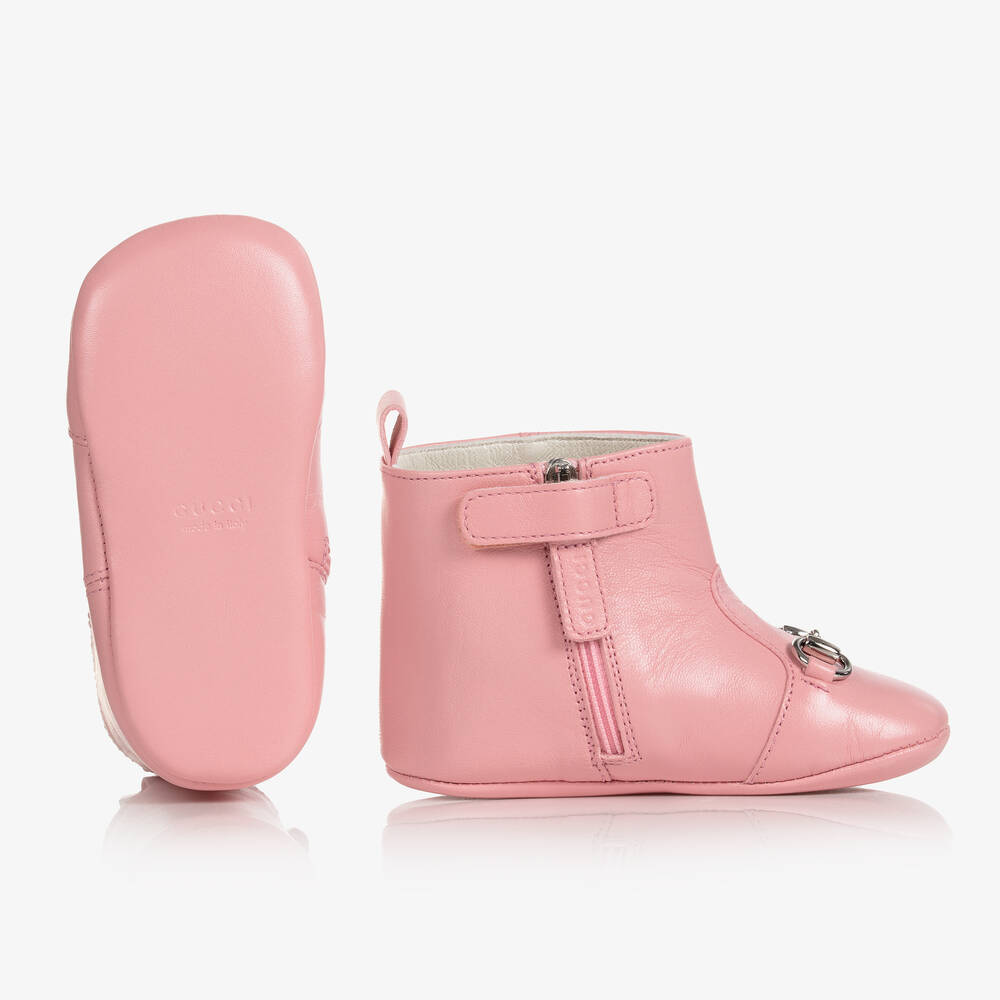 Gucci-Baby Girls Pink Pre-Walkers | Childrensalon