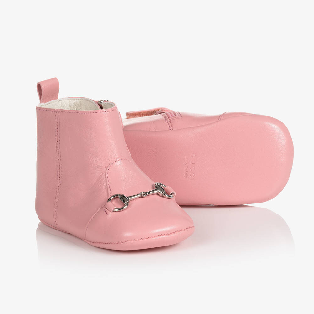 Gucci-Baby Girls Pink Pre-Walkers | Childrensalon