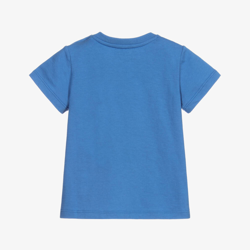 Gucci-Blue Cotton Logo Baby T-Shirt | Childrensalon