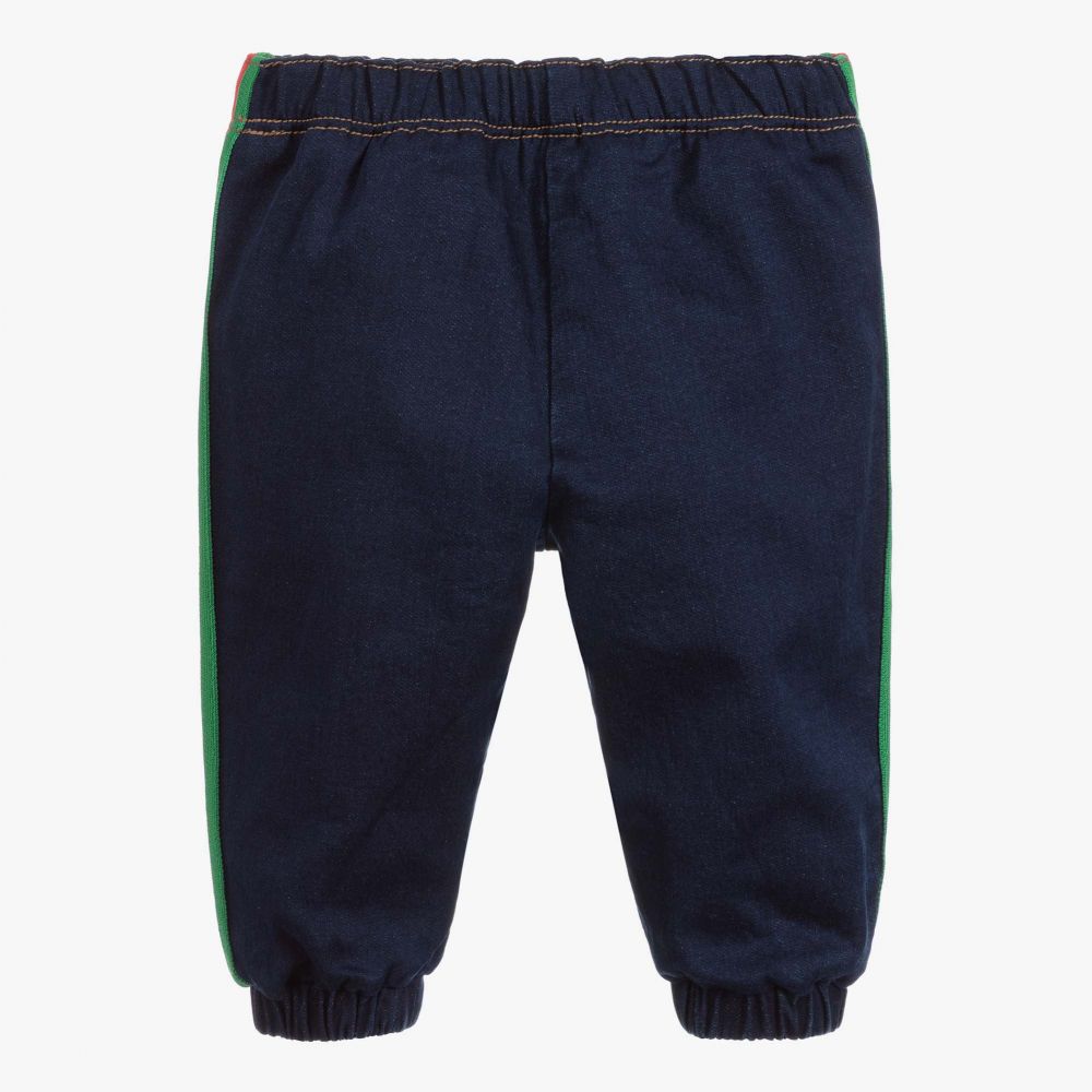 Gucci-Blue Denim Baby Trousers | Childrensalon