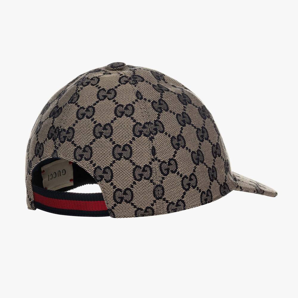 Gucci-Blue GG Logo Canvas Cap | Childrensalon