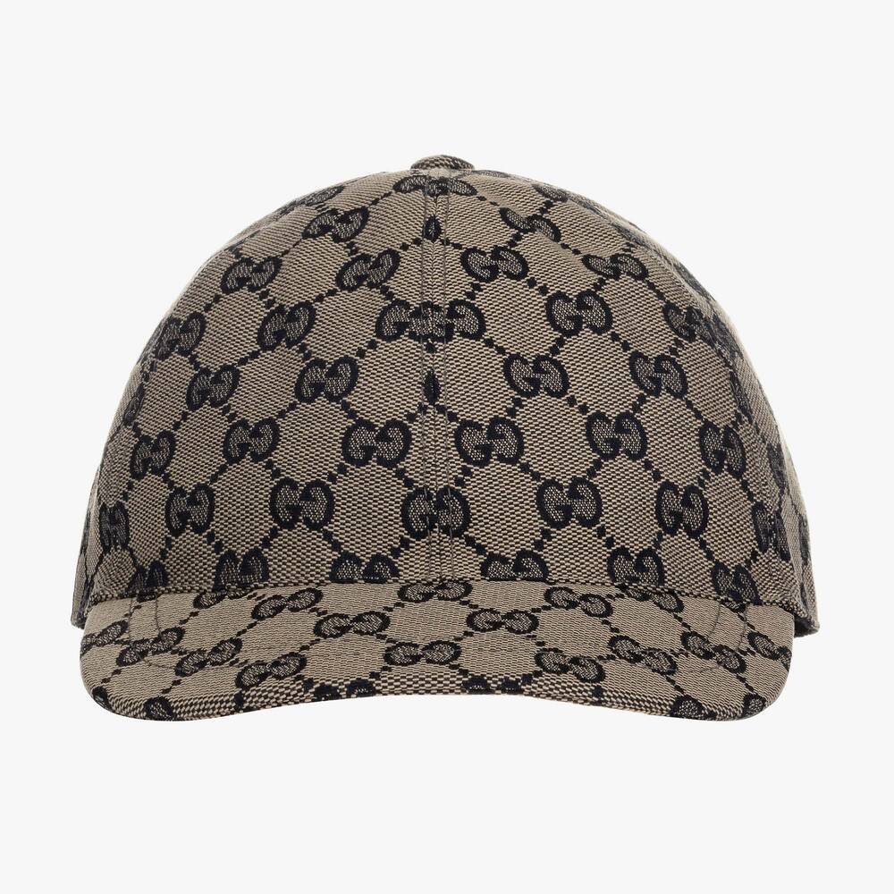 Gucci-Blue GG Logo Canvas Cap | Childrensalon