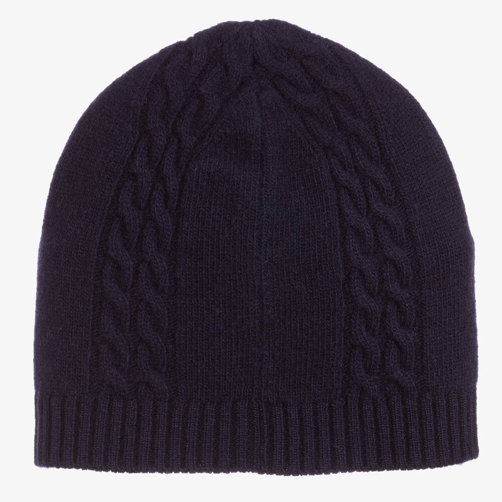 Gucci-Blue Wool Knitted GG Hat | Childrensalon