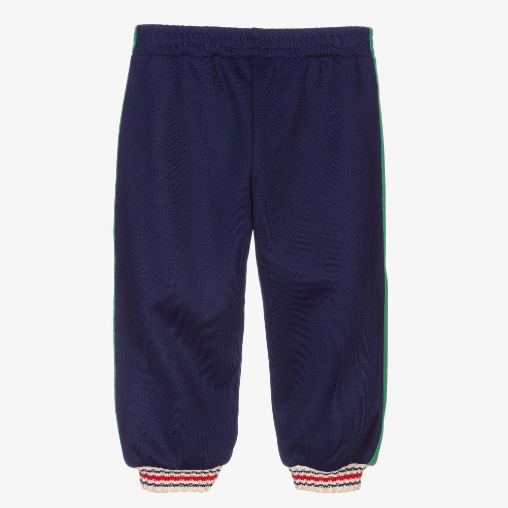 Gucci-Boys Blue Web Trim Joggers | Childrensalon