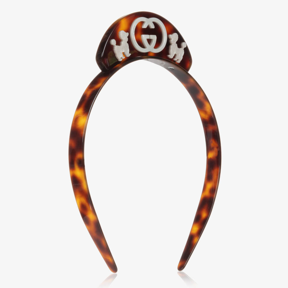 Gucci-ربطة للشعر لون بني للبنات | Childrensalon