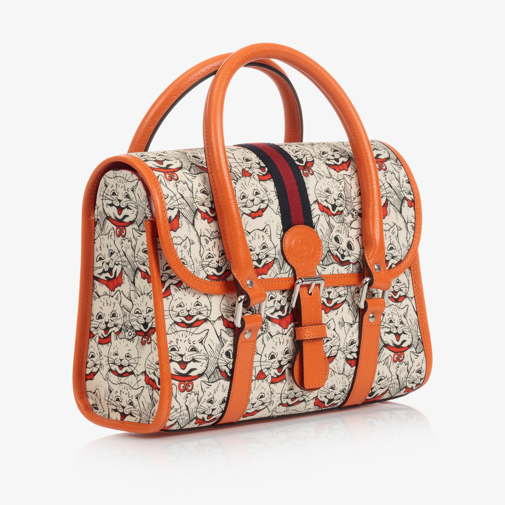 Gucci-Ivory & Orange Handbag (27cm) | Childrensalon