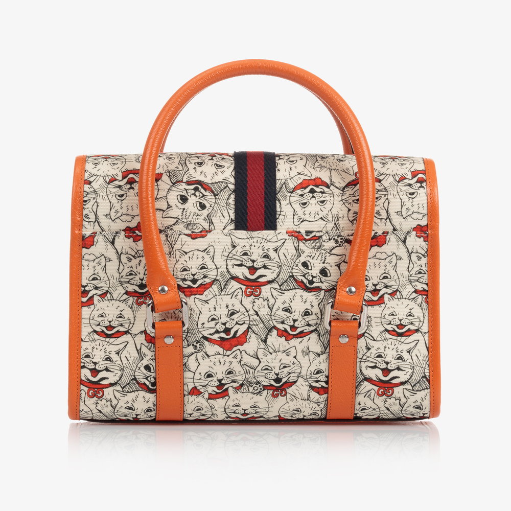 Gucci-Ivory & Orange Handbag (27cm) | Childrensalon