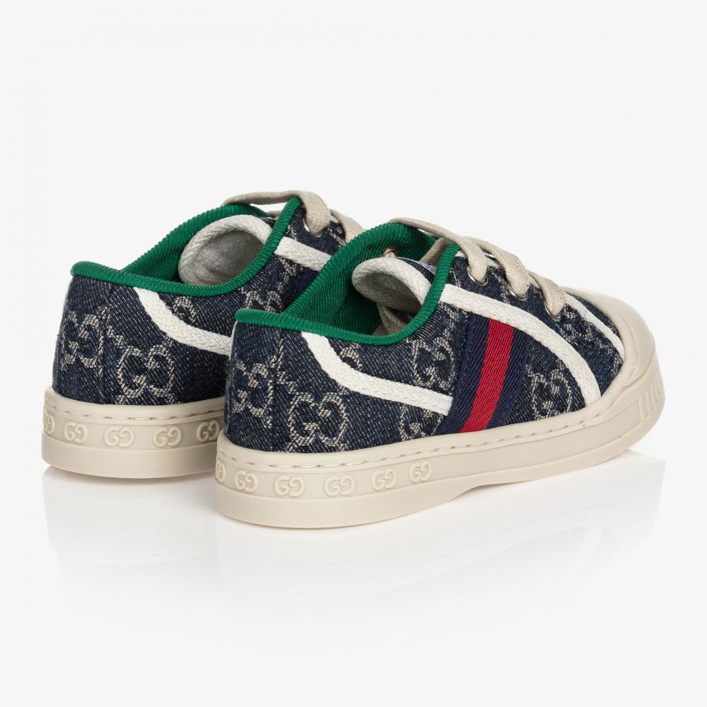 Gucci-Navy Blue Tennis 1977 Trainers | Childrensalon