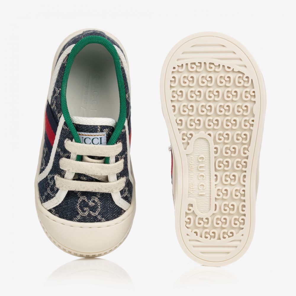 Gucci-Navy Blue Tennis 1977 Trainers | Childrensalon