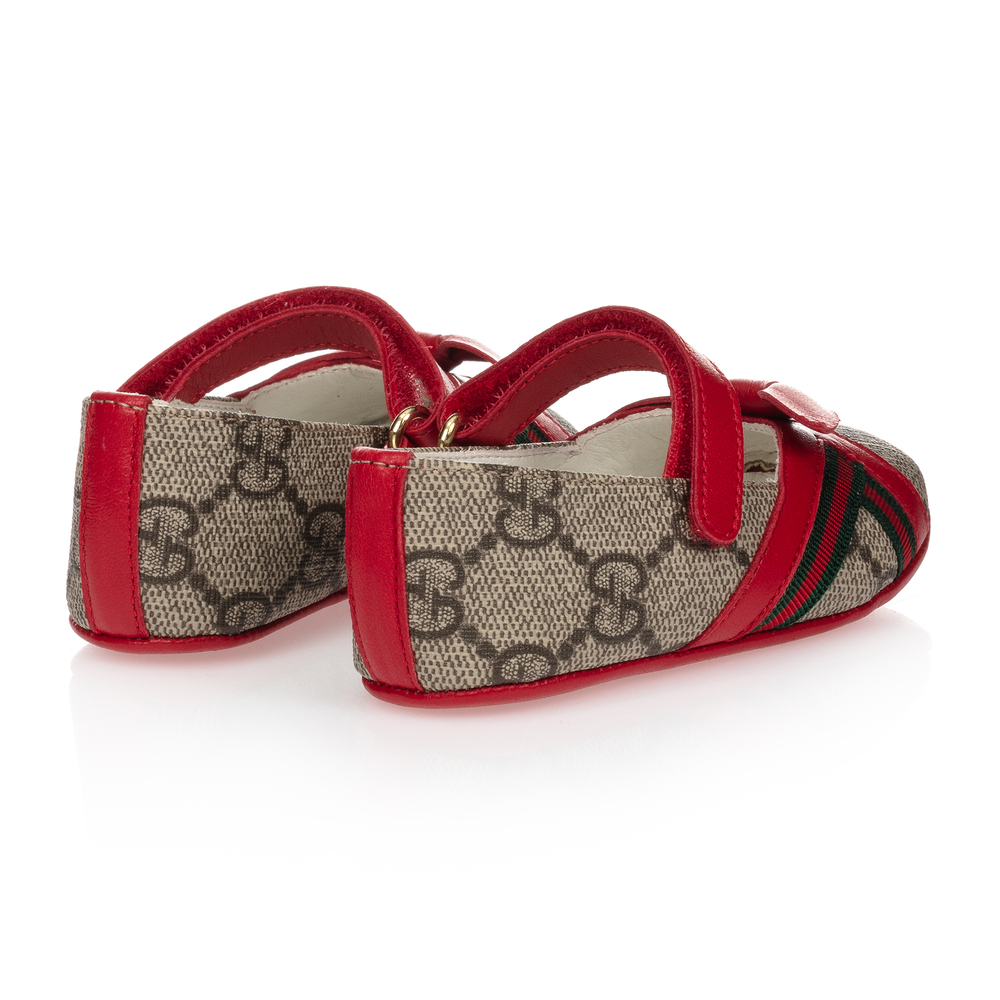 Gucci - Red GG Ballerina Baby Pumps | Childrensalon Gucci - Red GG Ballerina Baby Pumps | Childrensalon