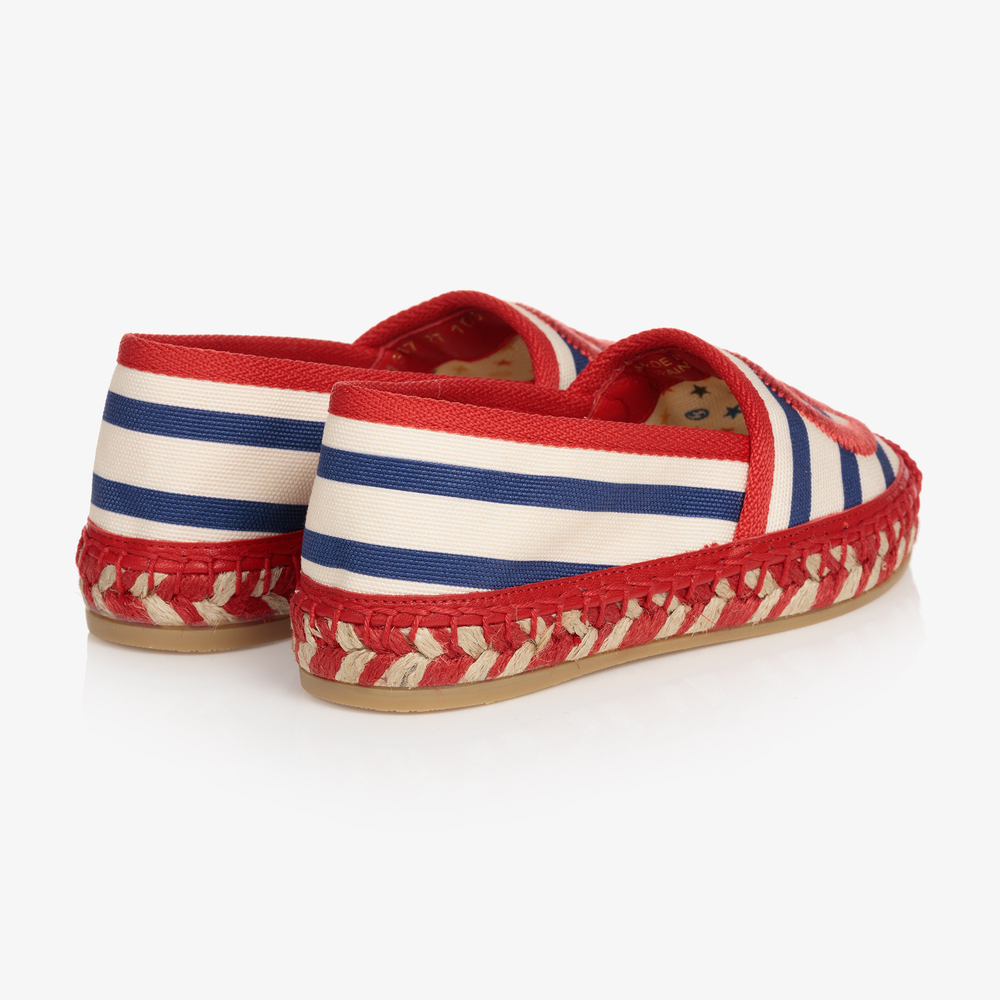 Gucci-Red & Ivory GG Espadrilles | Childrensalon