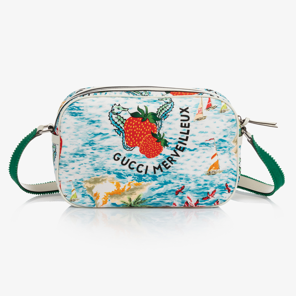Gucci-Strawberry Messenger Bag (30cm) | Childrensalon
