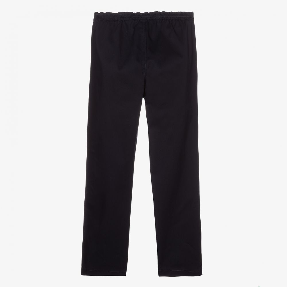 Gucci-Teen Blue Gabardine Trousers | Childrensalon