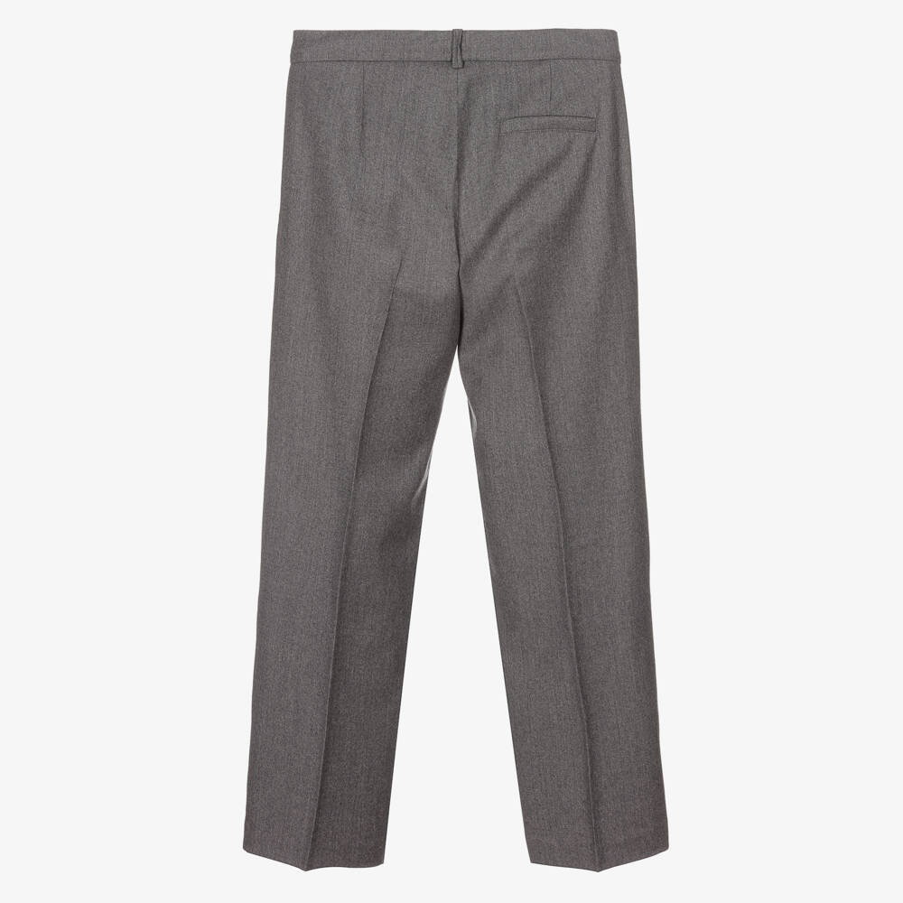 Gucci-Серые шерстяные брюки для подростков | Childrensalon