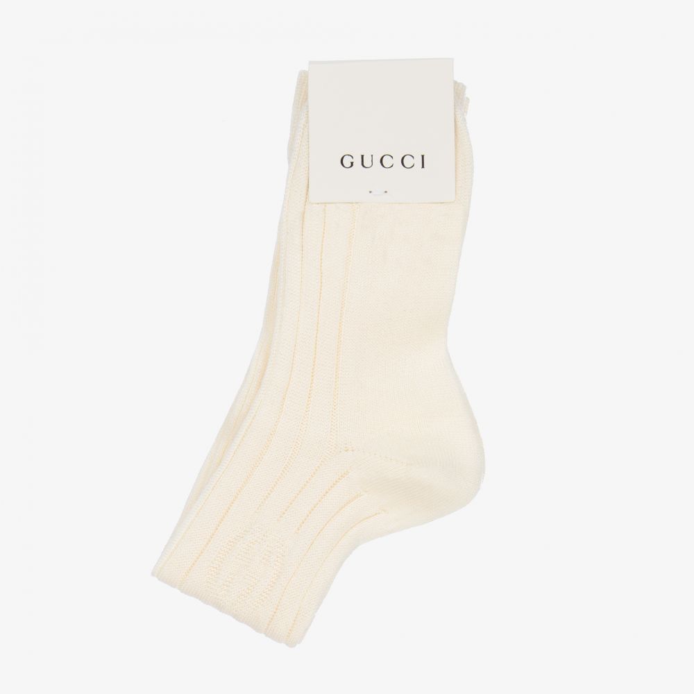 Gucci-Кремовые хлопковые носки для девочек-подростков | Childrensalon