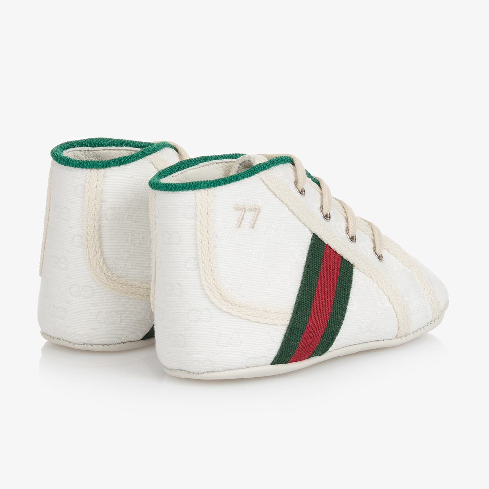 Gucci-White Tennis 1977 Baby Trainers | Childrensalon