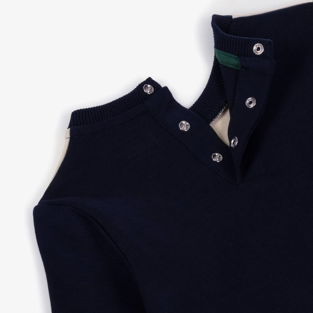 Guess-Baby Boys Beige & Green Colourblock Tracksuit | Childrensalon