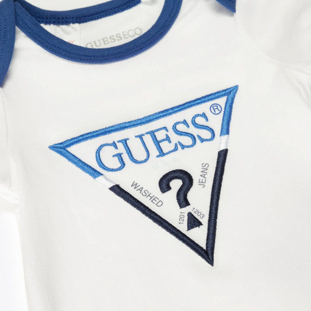 Guess-Baby Boys Blue Cotton Tracksuit Set | Childrensalon