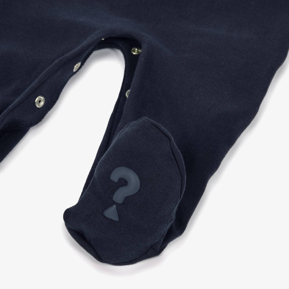 Guess-Baby Boys Navy Blue Teddy Bear Babygrow | Childrensalon