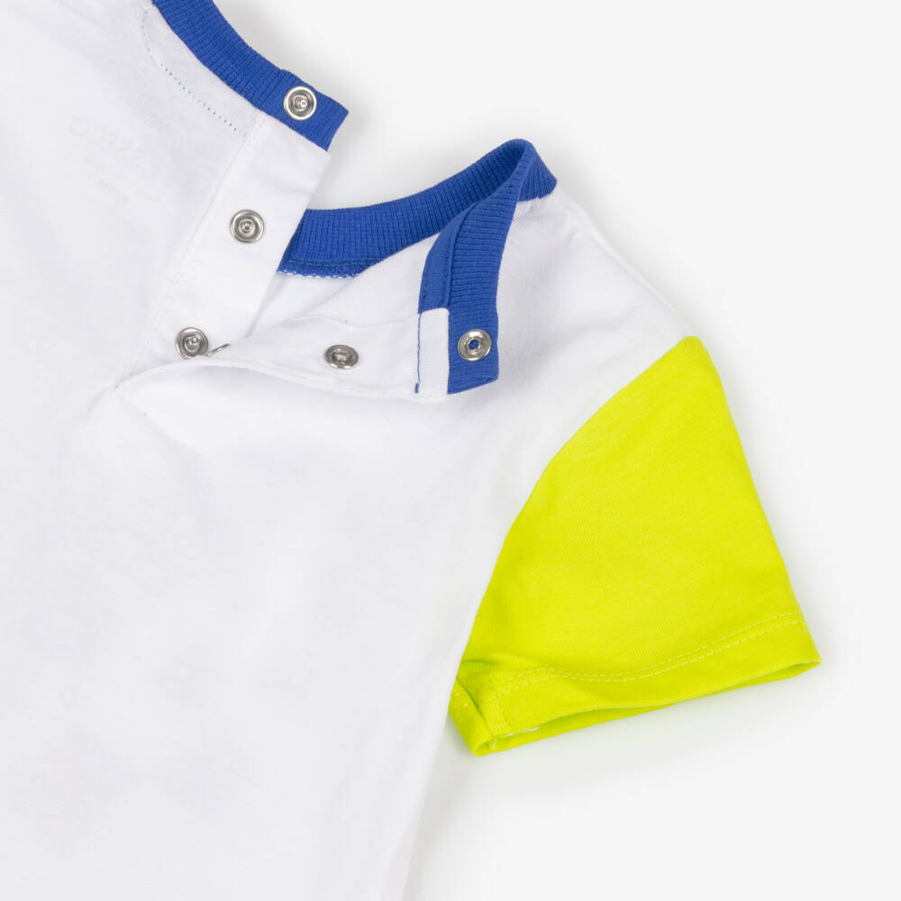 Guess-Baby Boys White & Black Cotton Shorts Set | Childrensalon