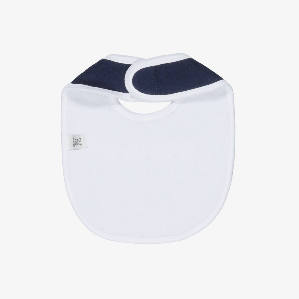 Guess-Baby Boys White & Navy Blue Cotton Nautical Trouser Set | Childrensalon