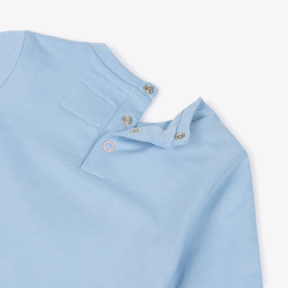 Guess-Baby Girls Blue Cotton Butterfly Appliqué Tracksuit | Childrensalon