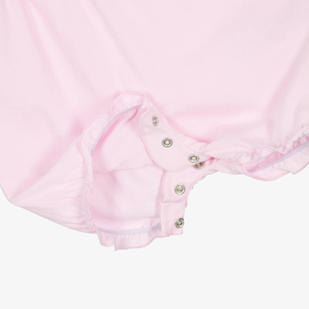 Guess-Baby Girls Cotton Shortie with Floral Embroidery | Childrensalon