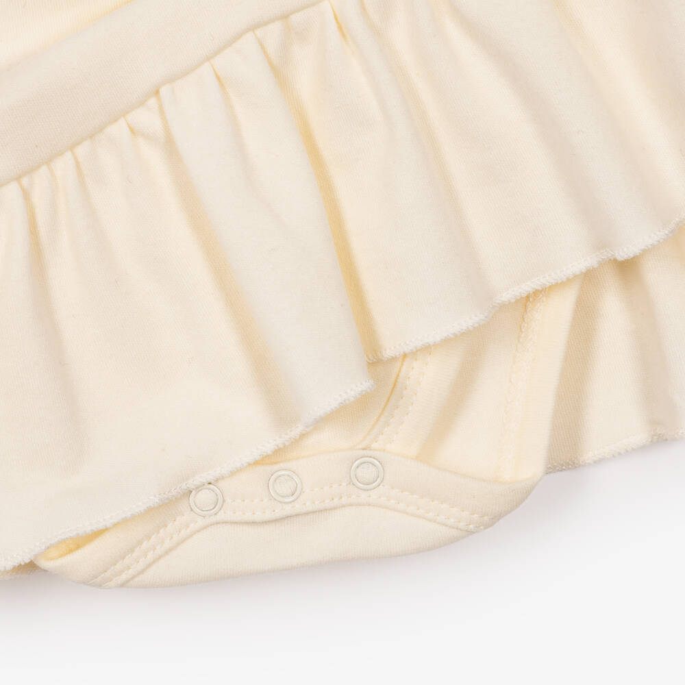 Guess-Baby Girls Ivory Dress with Sparkly Bag Print | Childrensalon