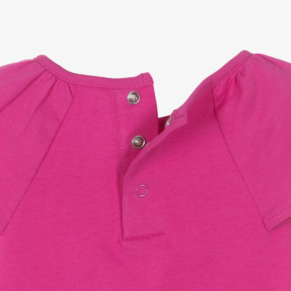 Guess-Baby Girls Pink Cotton Leggings Set with Hibiscus Print | Childrensalon