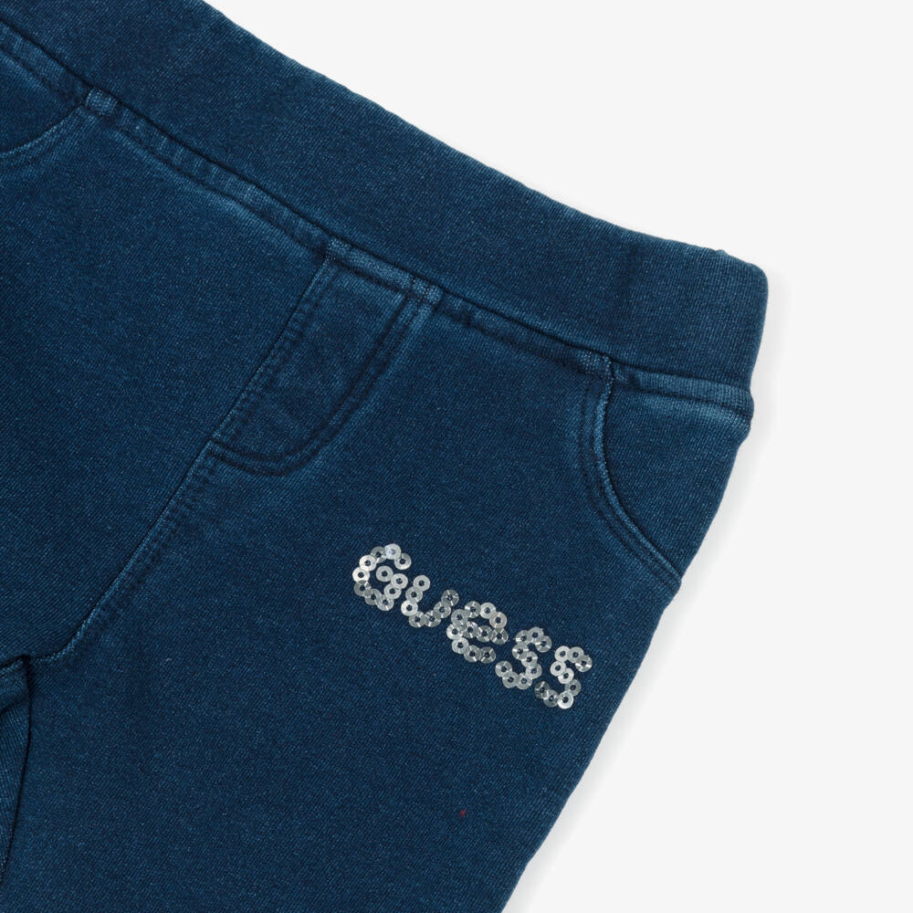 Guess-Baby Girls Red & Navy Blue Jersey Jeggings Set | Childrensalon