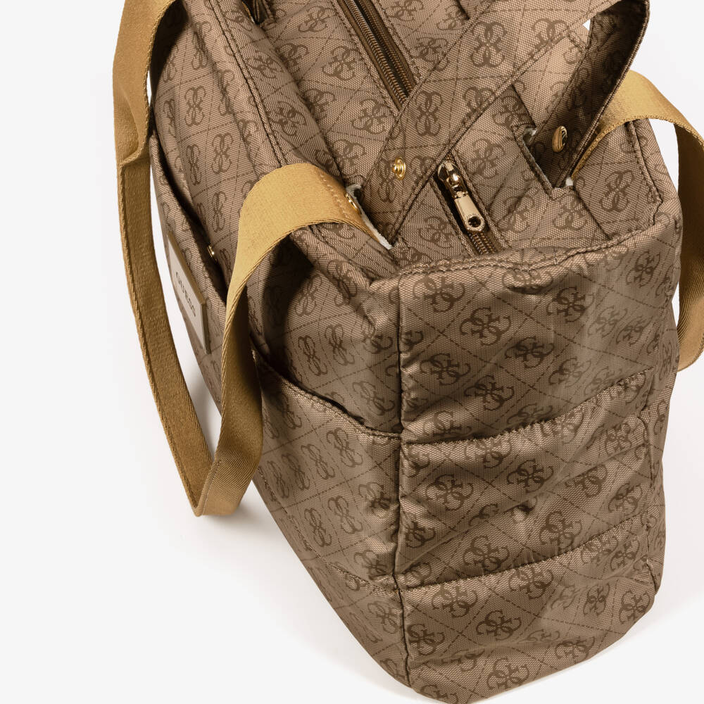 Guess-Beige 4g Patterned Changing Bag (28cm) | Childrensalon