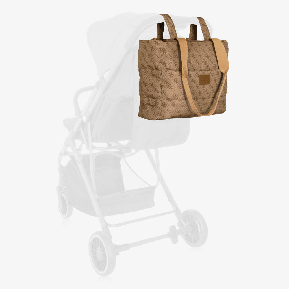 Guess-Beige 4g Patterned Changing Bag (28cm) | Childrensalon