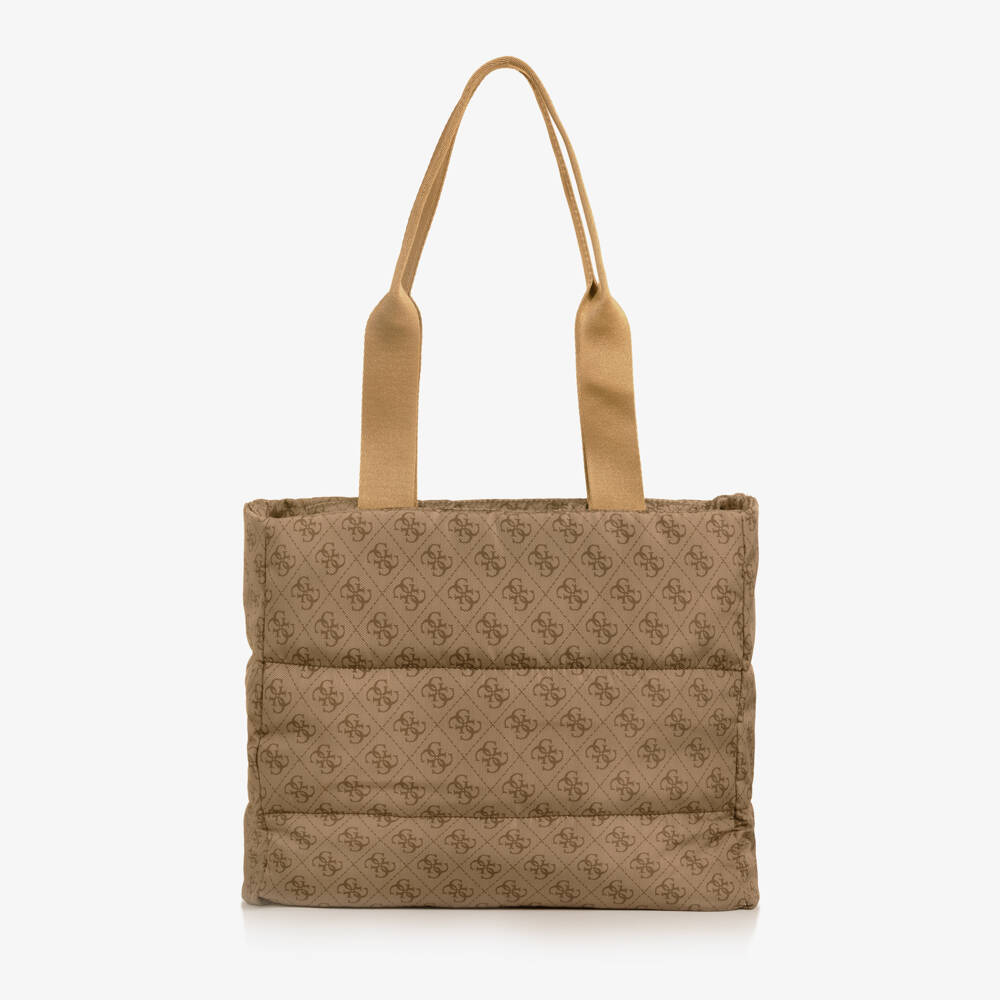 Guess-Beige 4g Patterned Changing Bag (28cm) | Childrensalon