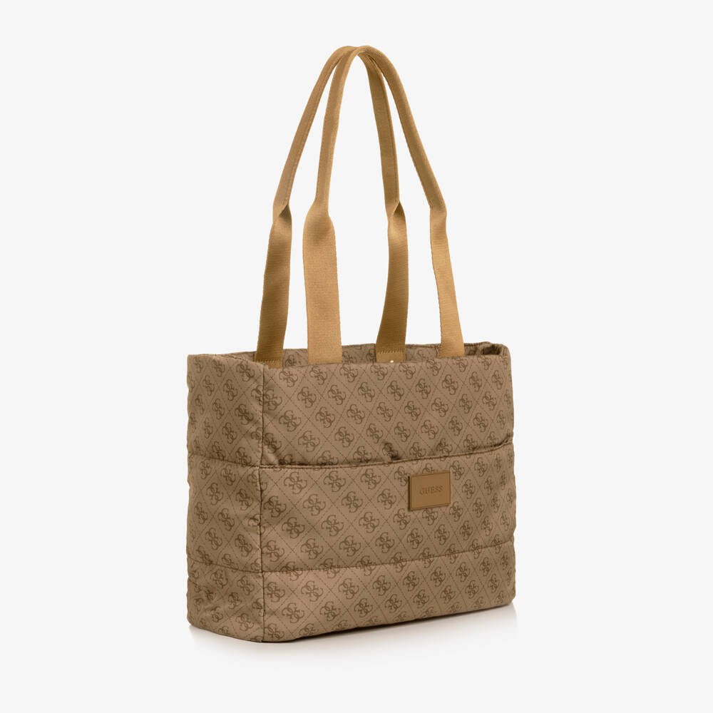 Guess-Beige 4g Patterned Changing Bag (28cm) | Childrensalon
