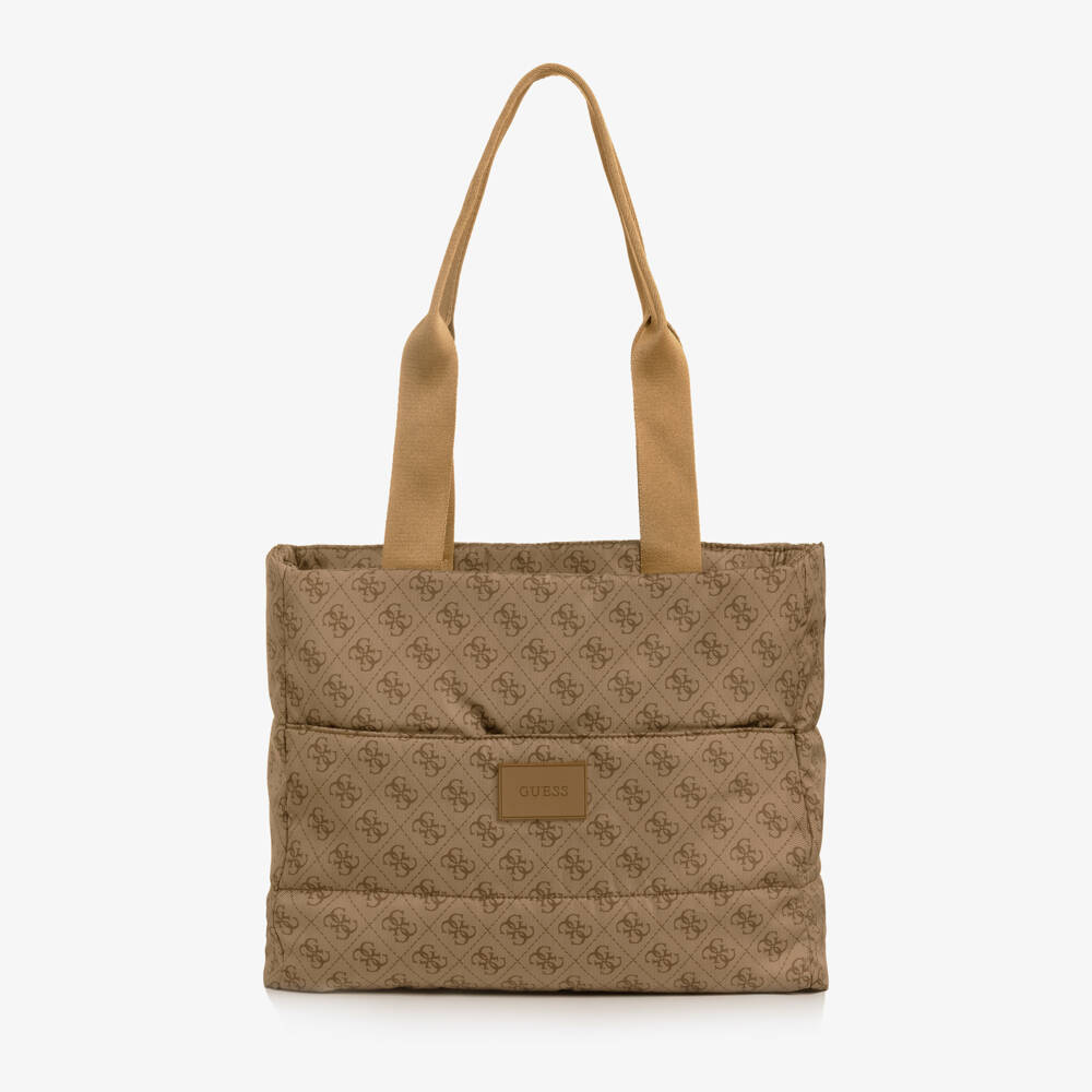 Guess-Beige 4g Patterned Changing Bag (28cm) | Childrensalon