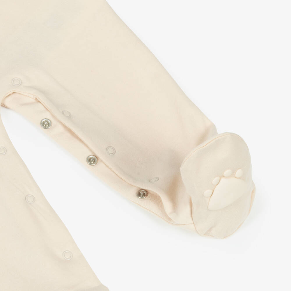 Guess-بيبي غرو بشعار الدب تيدي قطن لون بيج | Childrensalon