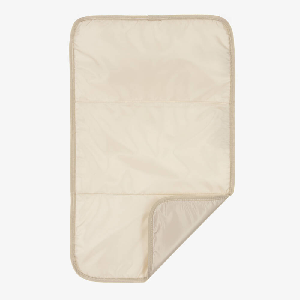 Guess-Beige Quilted Changing Bag with Bear Embroidery (45cm) | Childrensalon