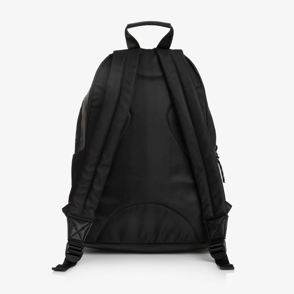 Guess-Black Backpack with Triangle Logo (40cm) | Childrensalon