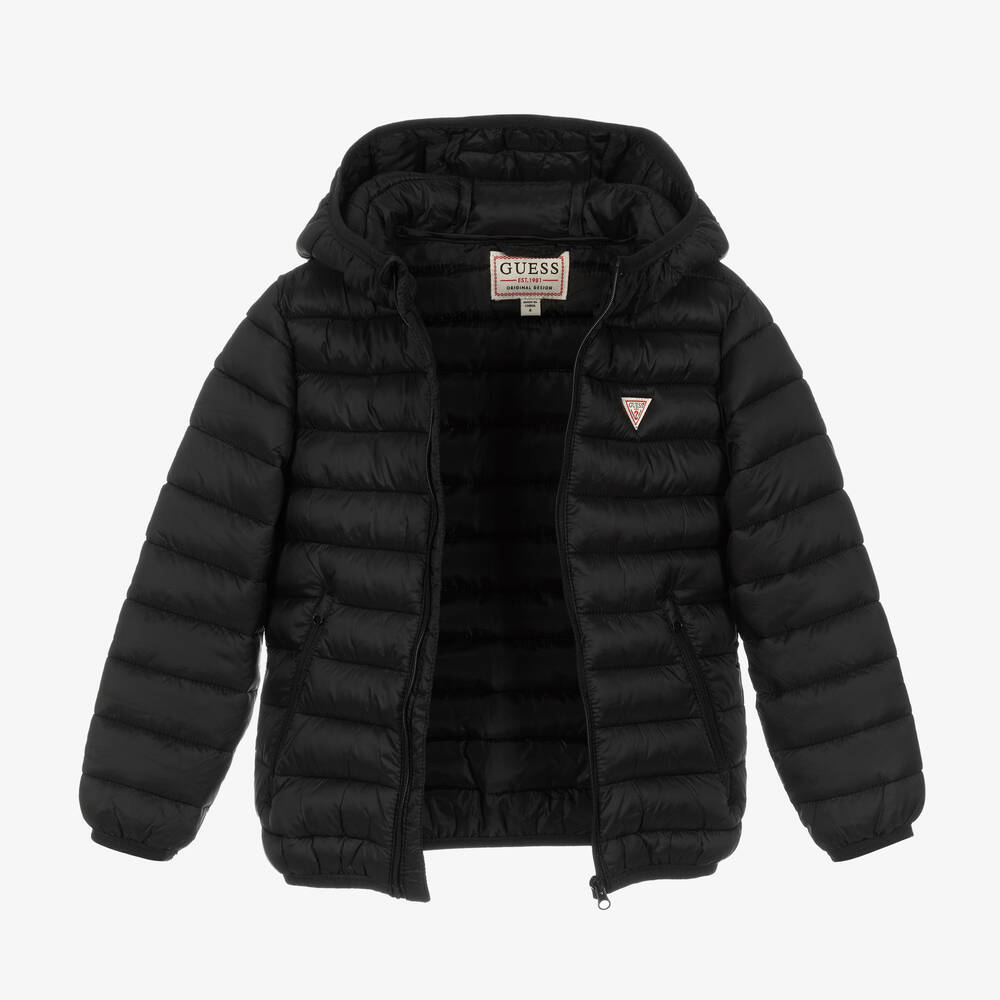 Guess-Black Lightweight Puffer Jacket | Childrensalon