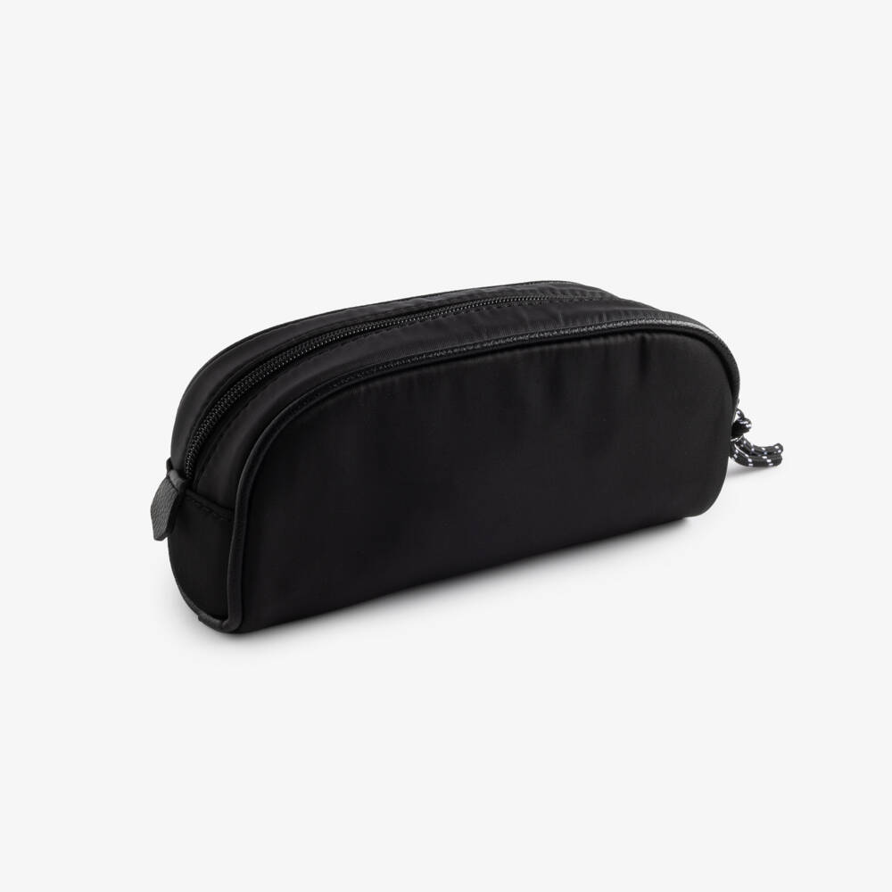 Guess-Black Pencil Case with Triangle Logo (20cm) | Childrensalon
