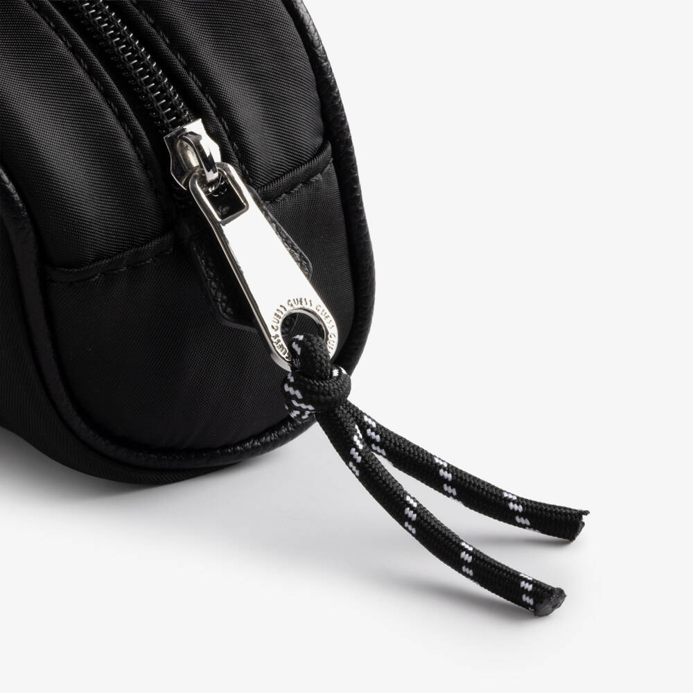Guess-Black Pencil Case with Triangle Logo (20cm) | Childrensalon