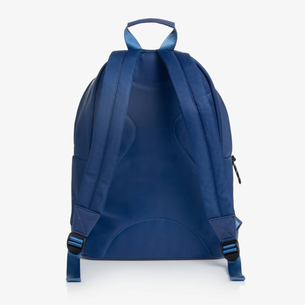 Guess-Blue Backpack with Triangle Logo (40cm) | Childrensalon