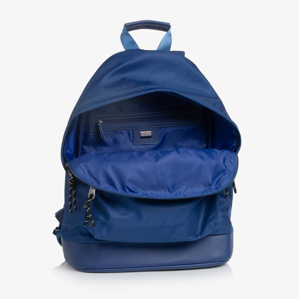 Guess-Blue Backpack with Triangle Logo (40cm) | Childrensalon
