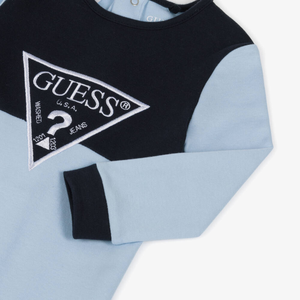 Guess-أفرول بيبي غرو بشعار مثلث قطن لون أزرق | Childrensalon