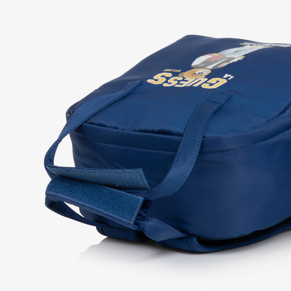 Guess-Blue Varsity Bear Mini Backpack (25cm) | Childrensalon